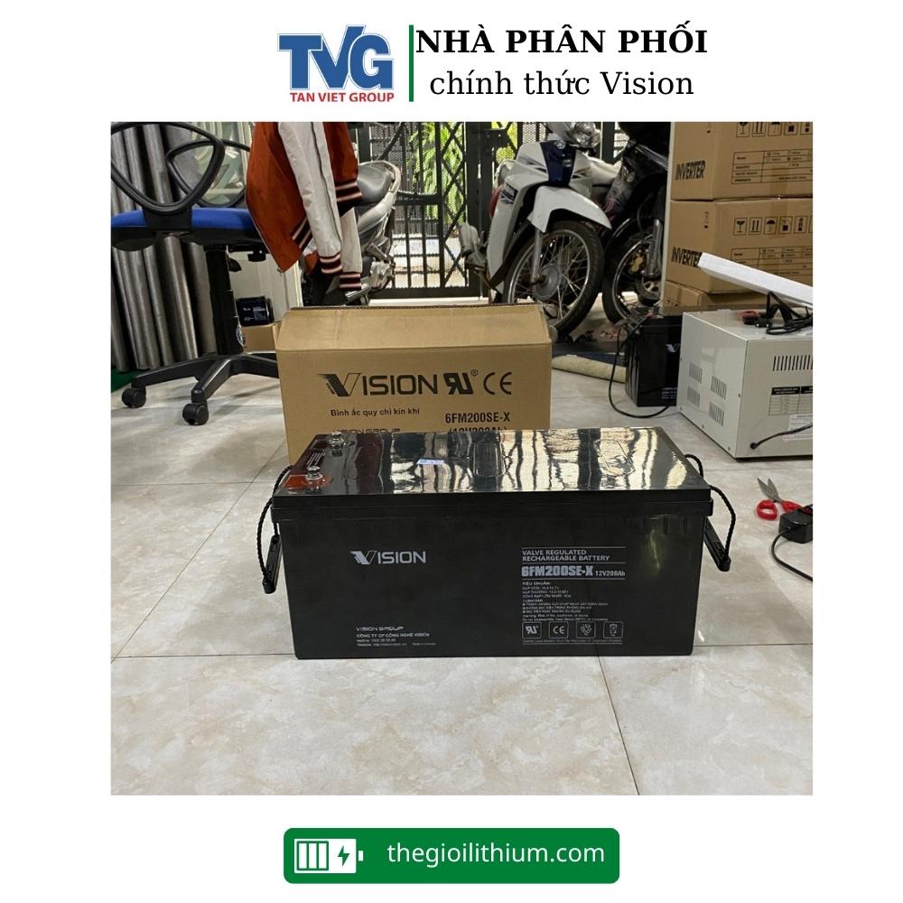 Ắc quy AGM kín khí Vision 12V, 200Ah 6FM200SE-X