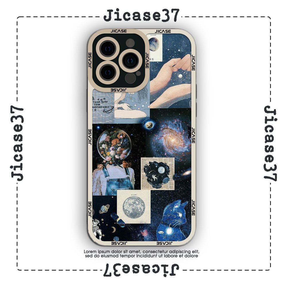 Ốp lưng iPhone Cạnh Vuông Samsung Xiaomi Oppo Jicase aesthetic các vì sao