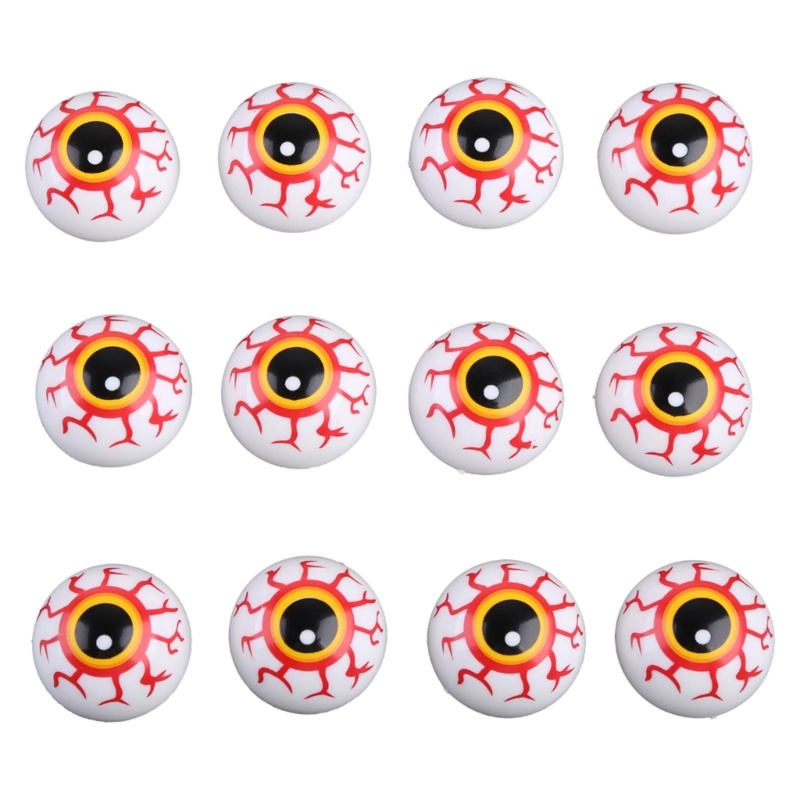Ch *  Set 12 Quả Bóng Mắt Giả Nhiều Màu Sắc Trang Trí Tiệc halloween