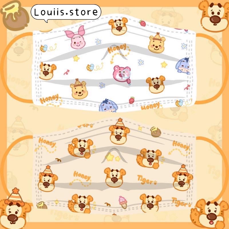 Khẩu trang dễ thương, hoạ tiết hoạt hình đáng yêu người lớn Louiis.store