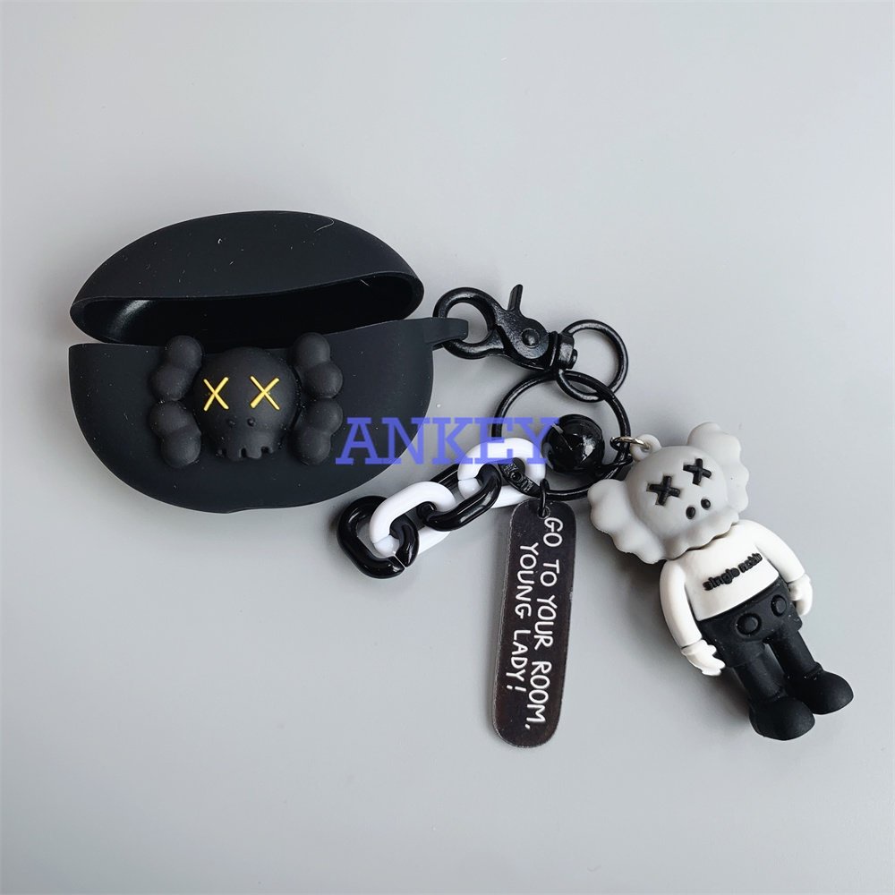 For Soundpeats Engine 4 Cover Kaws Engine4 Lovely Earphone Silicone Case Earbuds Waterproof Shockproof Soft Protective Headphone Cover Headset Skin Doll