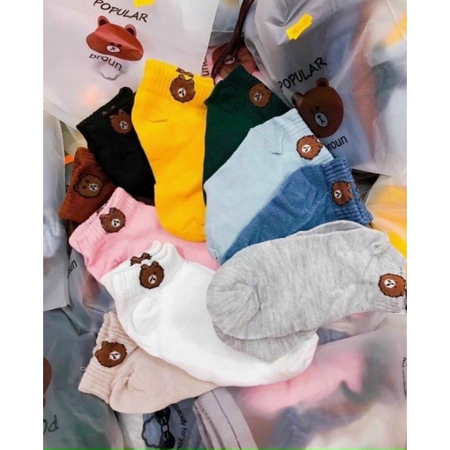 Combo 10 đôi vớ gấu brown