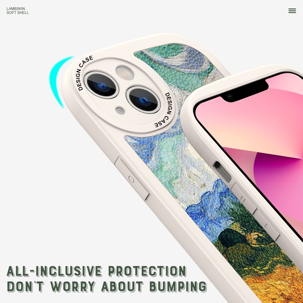 Samsung Galaxy A11 A12 A13 A21S A31 A32 A51 A71 4G 5G Cho Ốp lưng điện thoại In Hình Lambskin Oil Painting