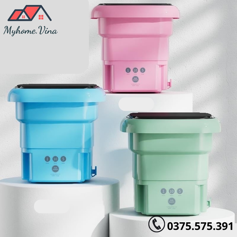 Máy giặt mini gấp gọn siêu tiện lợi, vắt khô, khử khuẩn bằng công nghệ mới, Máy giặt đồ gấp gọn đa năng giá rẻ