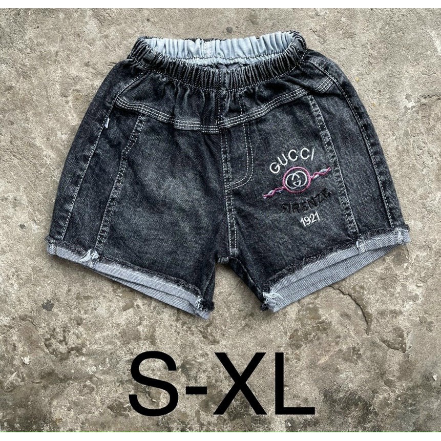 Siêu phẩm quần jean đùi cho bé gái - quần bò mặc hè bé 4-8 tuổi, chất jean mềm co giãn Size 22-32kg.