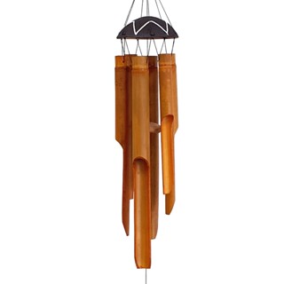 Chuông Gió Tre Gáo Dừa Họa Tiết Trang Trí Ngôi Sao - Sản Phẩm Phong Thủy Bền Đẹp Âm Thanh Vang