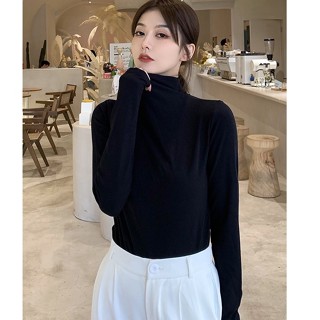 Áo Thun Cổ Lọ Tay Dài Bigsize Cổ Cao Nhiều Màu Chất Cotton Lạnh Cao Cấp ACL