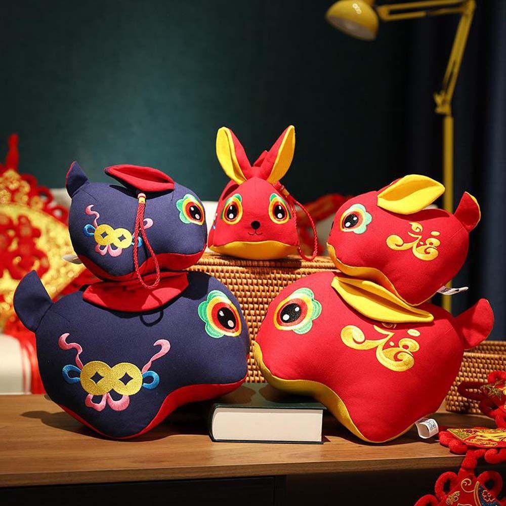 Thỏ Nhồi Bông Mềm Phong Cách Trung Hoa Đáng Yêu REBUY1