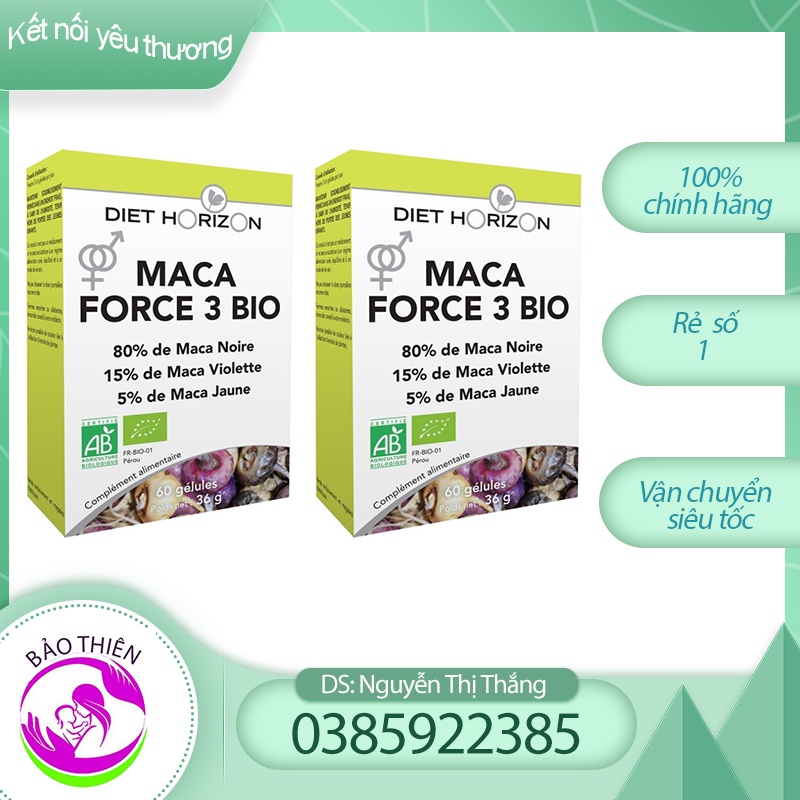 Viên Maca Force 3 Bio Pháp (củ Maca đen)đủ bill Pháp