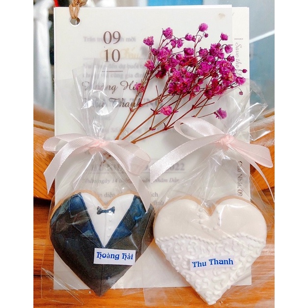 Cookie icing - Quà đám cưới - Quà cám ơn - Bánh quy vẽ theo yêu cầu