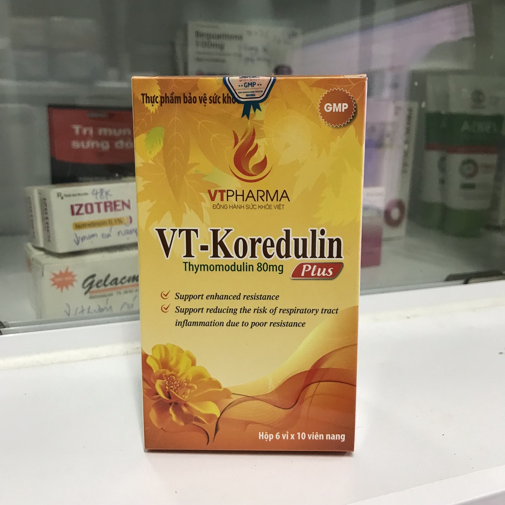 Viên uống VT-Koredulin chứa thymomodulin tăng sức đề kháng ( Hộp 60 viên ) | Shopee Việt Nam