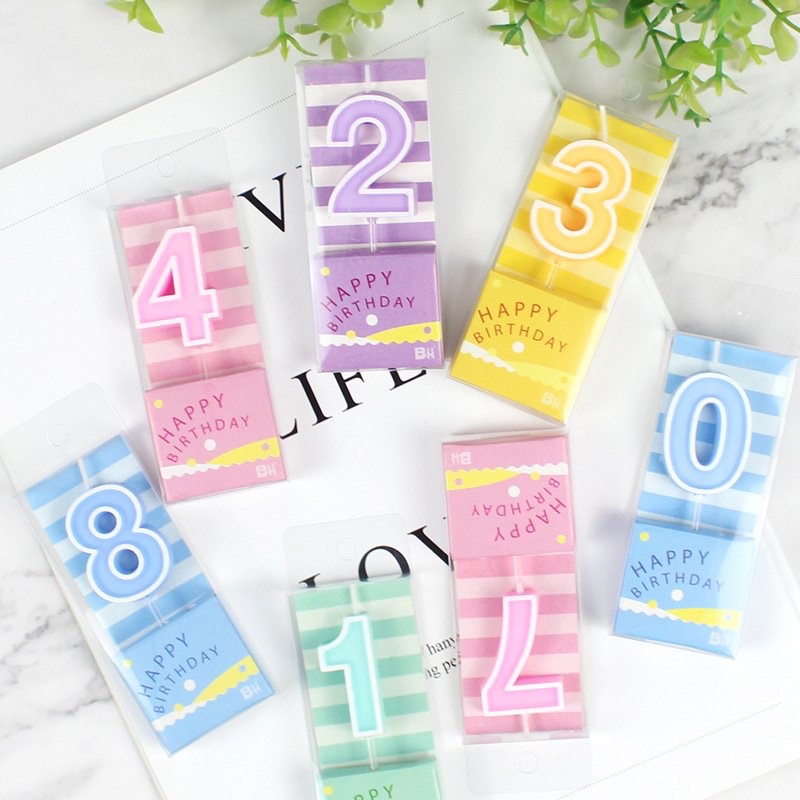 Nến số màu Pastel phong cách Hàn Quốc