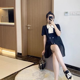 Váy suông A phối cổ đức khuy đá