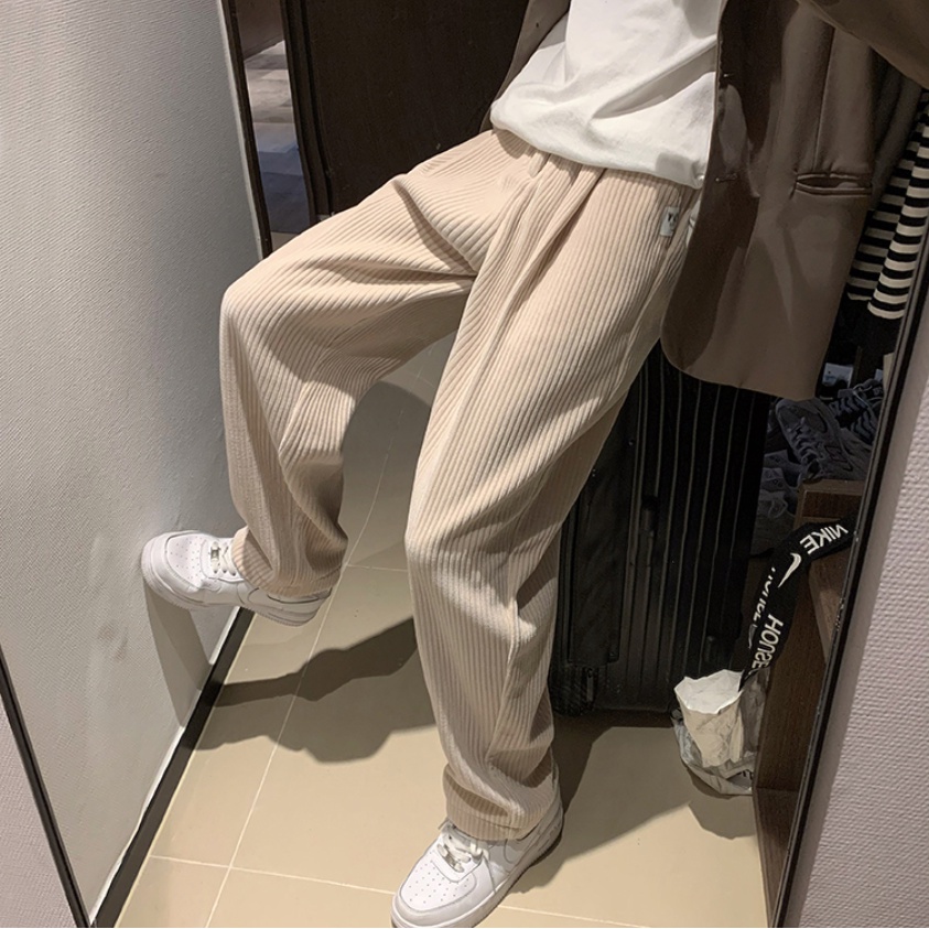 Quần Nhung Dài Màu Sắc Đơn Giản Phong Cách Hàn Quốc quần ống suông thời trang quần jogger nỉ nam from rộng quần jogger nữ
