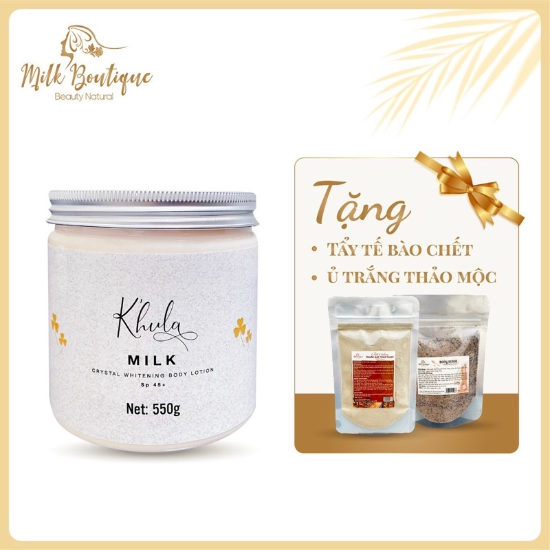 Kem dưỡng trắng da body K'HULA MILK,không bết rít, không lộ vân kem, trắng thật không ảo, chính hãng