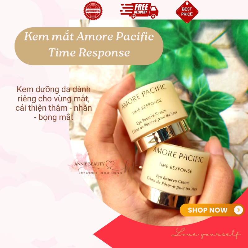 Kem mắt trẻ hóa da vùng mắt, cải thiện làm mờ thâm/nhăn/bọng mắt AMORE PACIFIC TIME RESPONSE Eye Reserve Cream 3ml