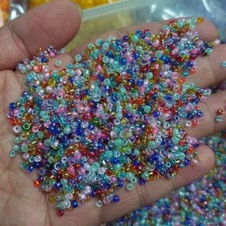gói 100gam hạt cườm size 2-3.6mm