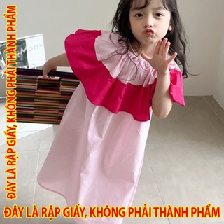 Rập giấy 30123 - đầm nhún cổ, bèo nấm