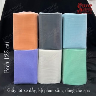 Bịch 25 cái Giấy lót xe đẩy kệ phun xăm, lót bàn phun xăm, giấy lót vệ sinh dành cho spa dùng 1 lần
