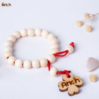 Vòng tay gỗ dâu tằm cho bé - Vòng tay chỉ đỏ may mắn