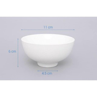 Set 10 Chén sứ trắng trơn ăn cơm