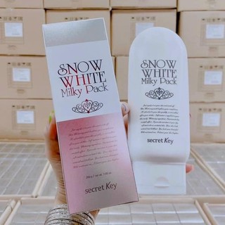 Kem Tắm Trắng, Ủ Trắng Secret Key Snow White Milky Pack 200gr