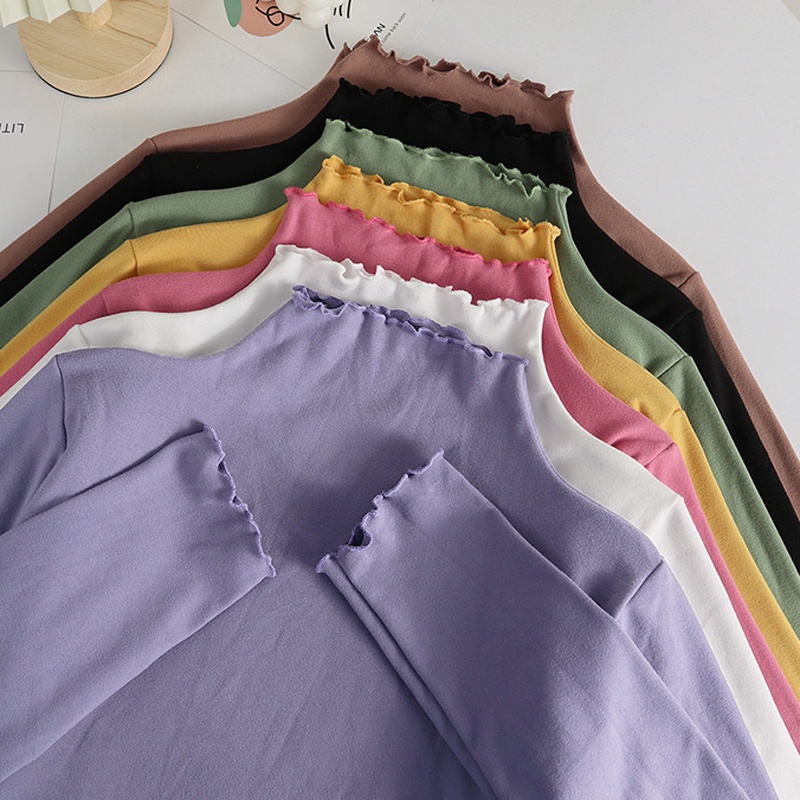 NRVP Áo Thun Nữ Dài Tay Dáng Rộng Thời Trang Hàn Quốc