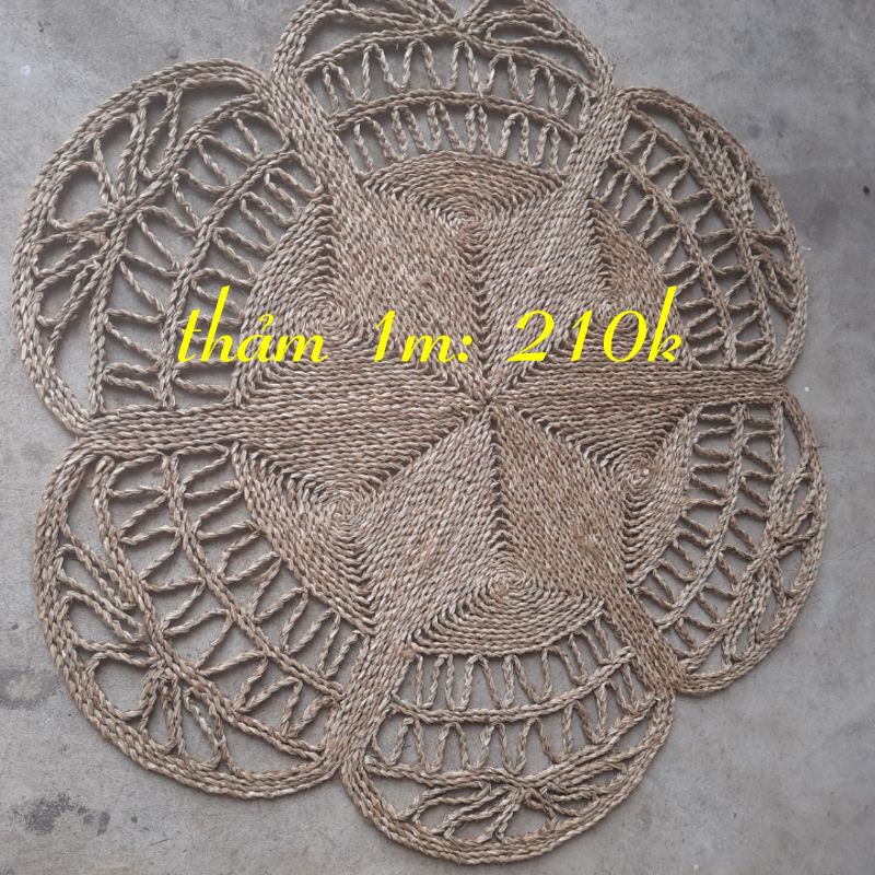 thảm cói bông hoa 1 m