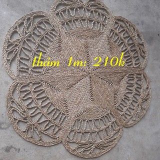 Thảm cói bông hoa 1 m
