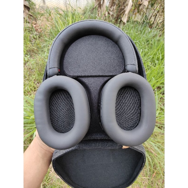 Étui De Protection Rigide EVA+Nylon Pour Casque Sony WH-1000XM6/XM5/XM4/XM3 - Imperméable, Poignée, Fermeture Bidirectionnelle - Bleu Foncé - 4