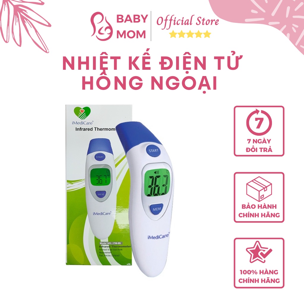 Nhiệt kế điện tử hồng ngoại iMediCare iTM-9S sử dụng sensor hồng ngoại thế hệ mới nhất của Đức với độ chính xác cao