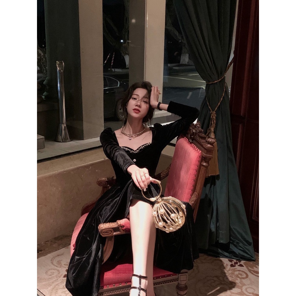 Áo Nhung Tay Dài Dáng Ôm Phong Cách Thời Trang Thu Đông 2022 Mi