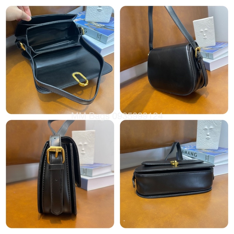 Túi đeo chéo phong cách retro MM Bags túi kẹp nách hàng đẹp 3 lớp RTE61