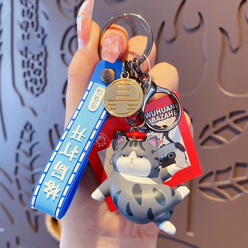Móc khóa Chó mèo hoàng thượng mẫu mới nhất 2023 biểu cảm dễ thương Ráp trang trí balo, túi xách, ví mini, điện thoại