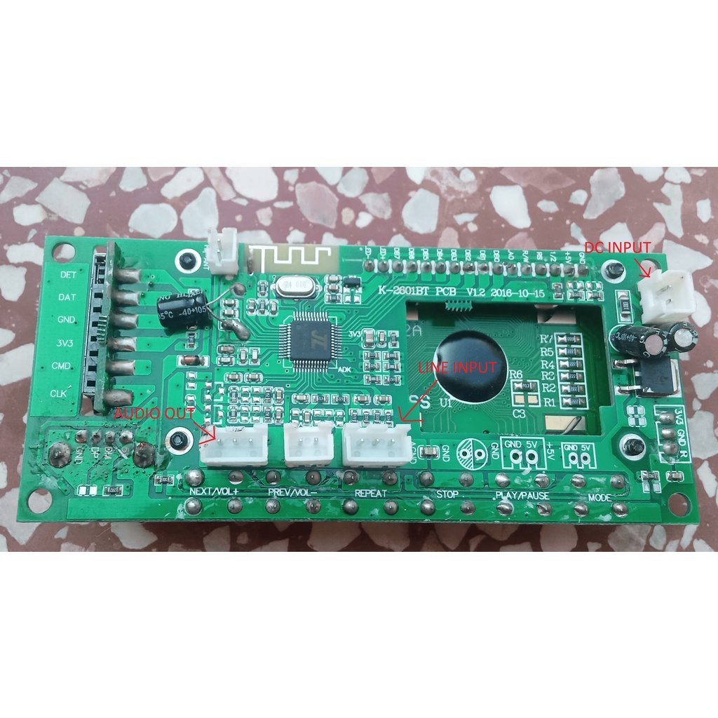 Mạch giải mã âm thanh bluetooth, FM, TF, USB