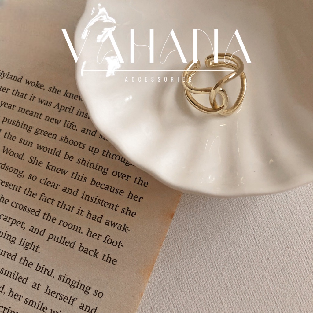 Nhẫn bạc S925 mạ vàng Doris Ring - Vahana Accessories