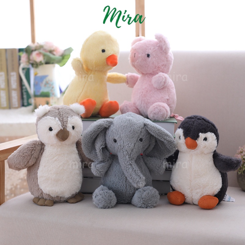 Gấu Bông Cao Cấp 18cm, Heo Bông, Vịt Bông, Gà Bông, Chó Bông Dễ Thương Thú Nhồi Bông Quà Sinh Nhật MIRA-GB28175