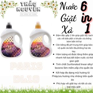 Nước giặt xả đậm đặc paris dl10 hương nước hoa pháp hàng công ty