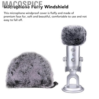 Macospice Microphone Furry Windscreen Muff Condenser Windshield Windproof Cover