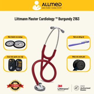 Ống nghe Littmann® Master Cardiology™ màu Burgundy 2163 chính hãng 3M Mỹ