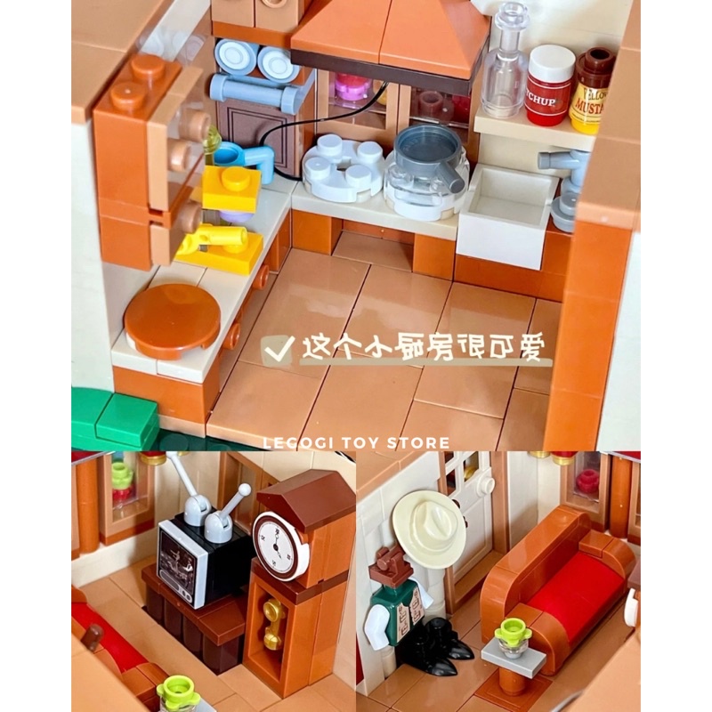 Đồ chơi xếp hình Legogi NHÀ BÊN HỒ Funwhole 1969 mảnh mô hình lắp ráp lắp ghép kiến trúc nhà trang trí phòng