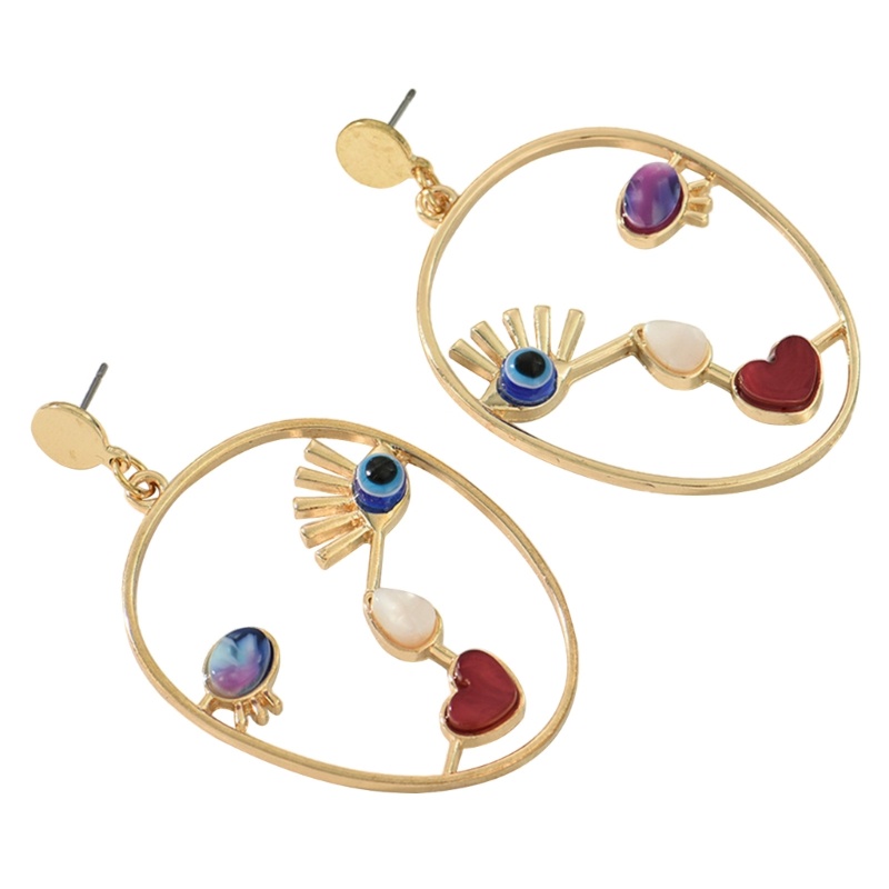 Đôi Khuyên Tai Hình Mặt Người Độc Đáo Dành Cho Nữ