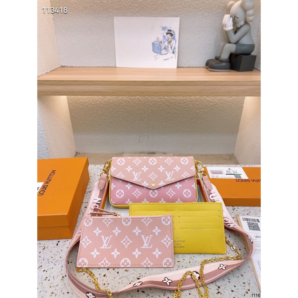 Set túi 3 món bì thư hồng xinh size 20cm fullbox