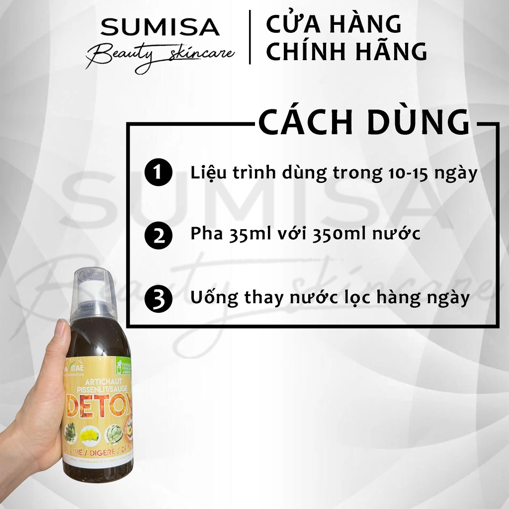 DETOX Artichaut Pissenlit Sauge et Thé Nước Detox Pháp