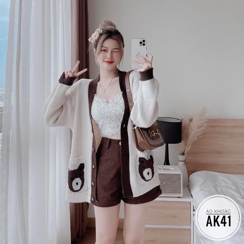 [ CHUBBY BIGSIZE ] ÁO KHOÁC CARDIGAN GẤU