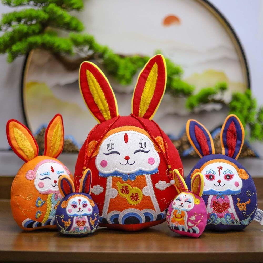 Thỏ Nhồi Bông Phong Cách Trung Hoa Mừng Năm Mới
