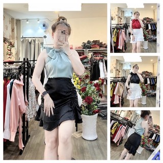 HÌNH THẬT 100% ÁO LỤA YẾM NƠ TO