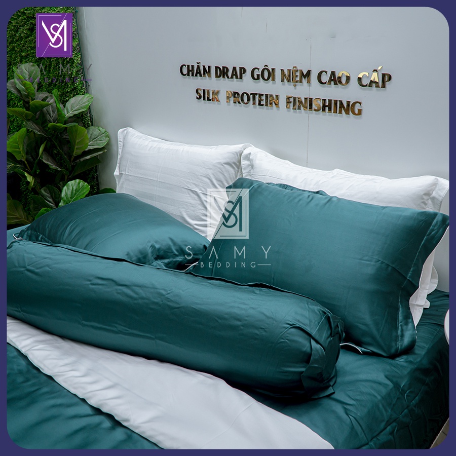 Bộ Chăn Ga Gối Lụa Tencel Premium Coolsilk SAMY BEDDING Mát Mịn Mềm Mượt