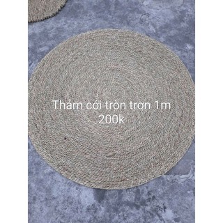 thảm cói tròn trơn 1 m
