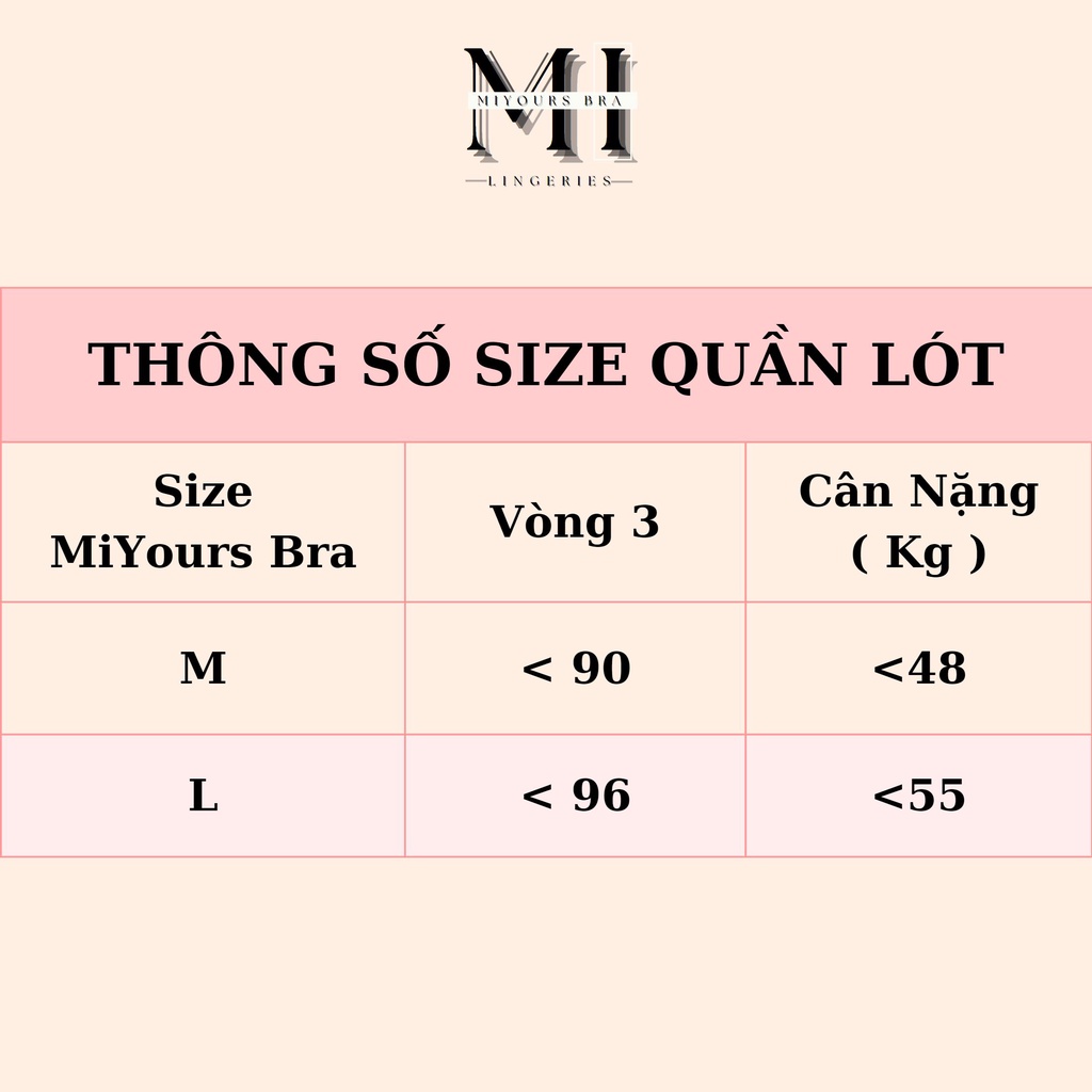 Quần lót, quần chip nữ MiYours Fashion & More QL106 su trơn không viền mỏng nhẹ tàng hình, chống viêm kháng khuẩn